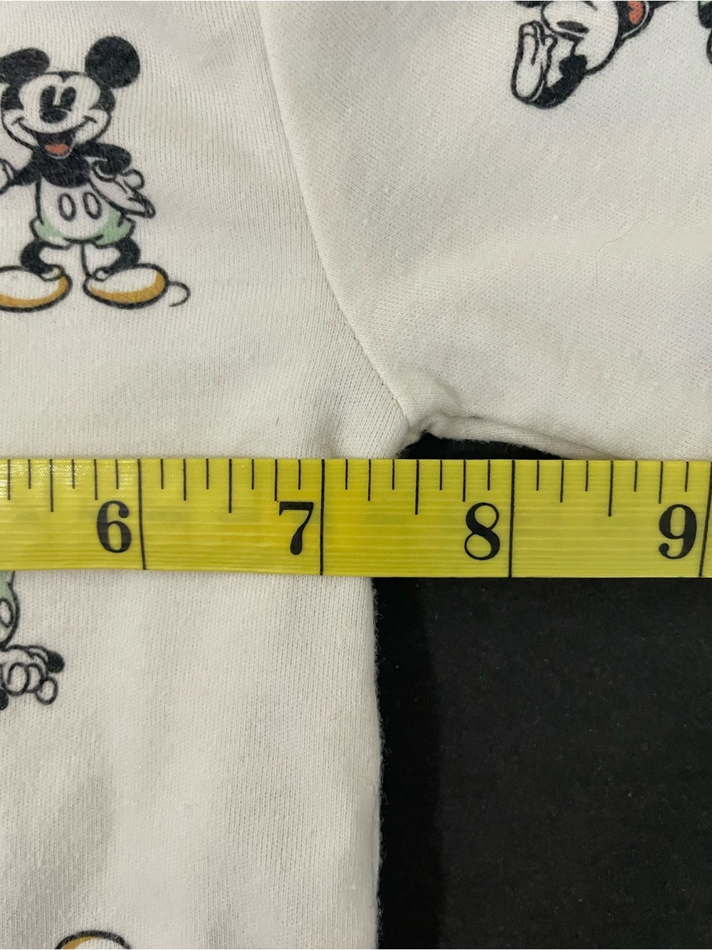 Disney Cream Mickey Mouse Printed Long-Sleeve One-Piece - Picture 7 of 10